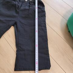 ブラック　半ズボン　ウエストゴム　ストレッチ　150センチの画像