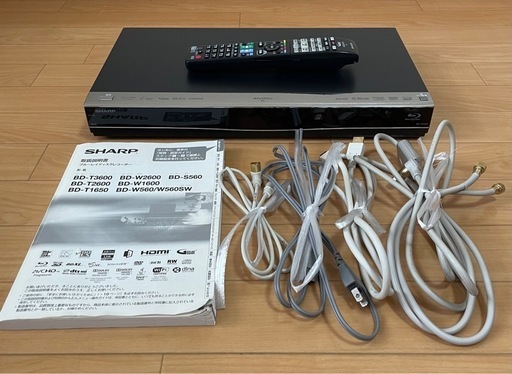安心の動作保証品シャープブルーレイレコーダー,BD-W560 シャープAQUOSブルーレイレコーダー BD-W560 2014年製 動作品