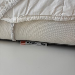 【7/29まで】IKEA ダブルベッド（MORGEDALマットレス付）＋未使用シーツ付きの画像