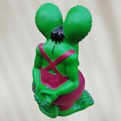 🉐🌈希少ラットフィンク フィギュア 約60cm　ビッグ貯金箱🌈RAT FINK グリーンの画像