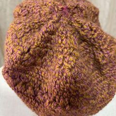 手編み！ニット帽子ビーニー帽子hand knitting knit beanieの画像