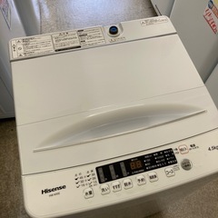 ハイセンス　洗濯機　2024年製　4.5kの画像