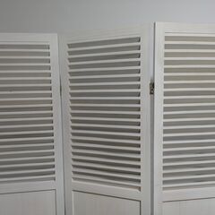 【美品2個セット】萩原 天然木3連パーテーション（MS-6613AW）の画像