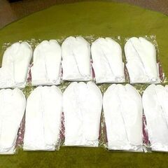 旭鶴 ① テトロンブロード 足袋 高級四枚駆 晒裏 27㎝ 10足セット 札幌 西岡店の画像