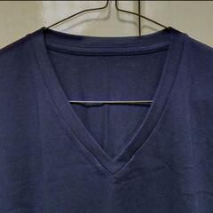 ユニクロ ドライカラーVネックT（半袖・旧モデル）ネイビー M Tシャツ カットソー navyの画像
