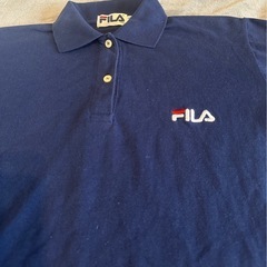 美品☆ラスト一点　FILA ネイビー ポロシャツ　M シンプル　紺色　半袖の画像