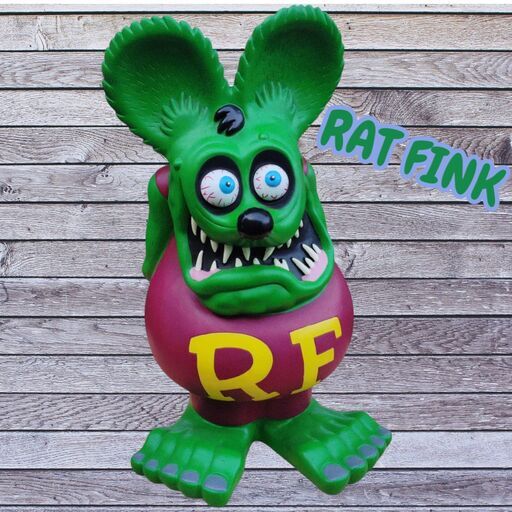 希少ラットフィンク フィギュア 約60cm ビッグ貯金箱?RAT FINK グリーン