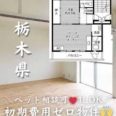 【那須烏山市】1LDK 💓🐕‍🦺ペット相談可🐈💓(小型のみ)【初...