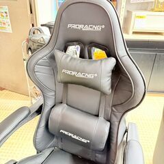 【店頭販売限定】PRORACING ゲーミングチェア ブラック の画像