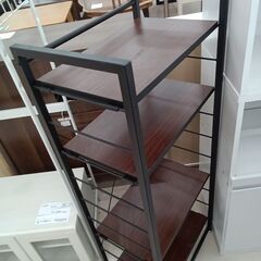 リユースのサカイ栃木店★ジモティ割あり★  オープンラック ブラウン W50×D32×H120 クリーニング済み TC9830の画像