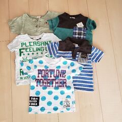 【話し中】100くらい：半袖Tシャツ・ハーフパンツ13枚セットまとめ売りの画像