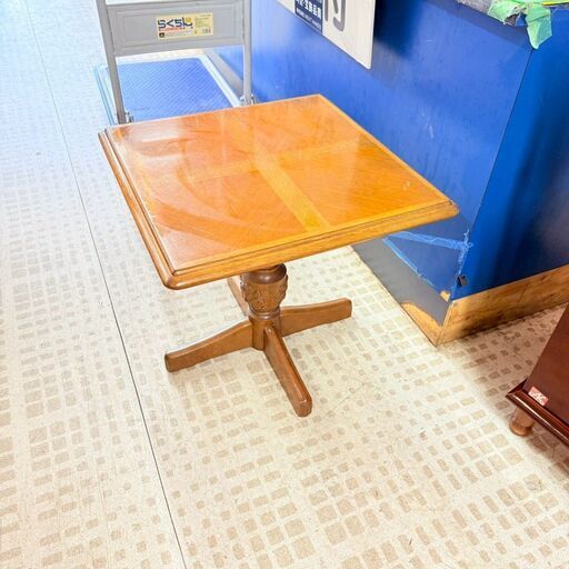 レア　ヴィンテージ 孔雀maruni エジンバナラ&チーク　サイドテーブル レアヴィンテージ 孔雀maruni エジンバナラ&チークサイドテーブル