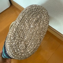 カゴバッグ　グレー　スパンコールの画像