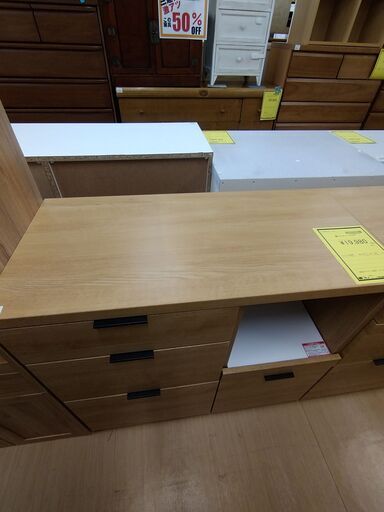 リユースのサカイ浦和店【F007】 食器棚 ブラウン レンジ台 ナチュラル