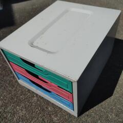 昭和レトロ 書類ケース レターケース 引き出し スチール製 ヴィンテージ 27× 22cm 高さ 17cmの画像