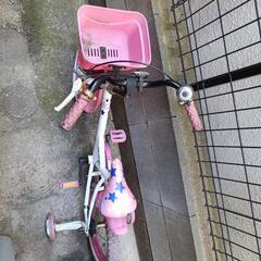 子供用　補助輪付きの画像