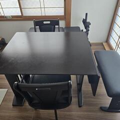 折り畳みダイニングテーブルセットの画像