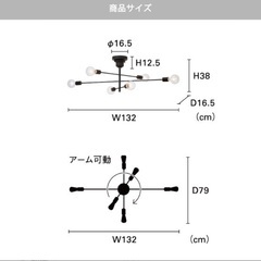 【最終値下】シーリングライト INTERFORME アストル Astre ブラックの画像