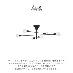 【最終値下】シーリングライト INTERFORME アストル Astre ブラックの画像