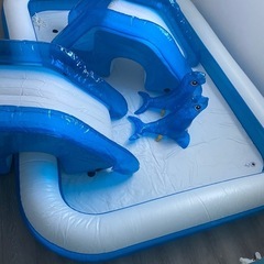 FIELDOOR すべり台付きビニールプールの画像