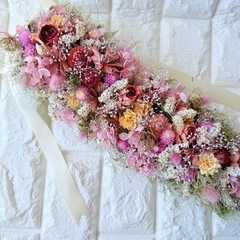 【ハンドメイド】お部屋に小さなお花畑を🌸ドライフラワーガーランドの画像