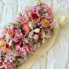 【ハンドメイド】お部屋に小さなお花畑を🌸ドライフラワーガーランドの画像