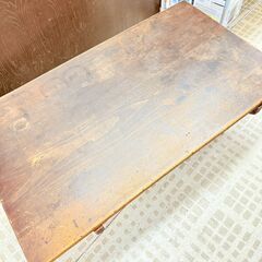 昭和レトロ 文机 木製 現状品の画像