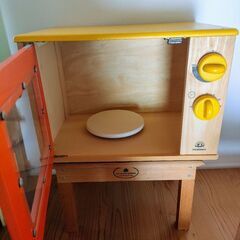 おままごと・Wonderworld  木製電子レンジ MICROWAVE （オシャレです😊）下見どうぞ🌸の画像