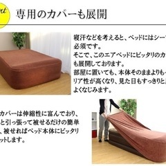 簡易電動ダブルエアーベッド、専用ベッドシーツ、空気入れセット　説明書付の画像