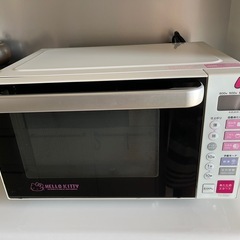 （お渡し済）ヤマダ電機製　電子レンジ　キティちゃんデザインの画像