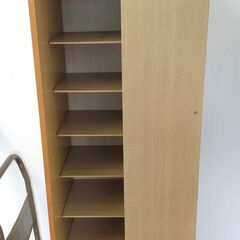 △ 訳アリ現状品 ミラー付きシューズボックス  シューズボックス 鏡付き 割れ等有り の画像