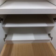 リユースのサカイ浦和店【D747】レンジボード ニトリ フォルムN RE9090 ホワイト 食器棚 キッチンボードの画像