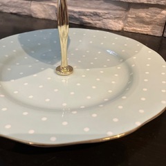 ロイヤルアルバート　食器　プレート　2段　グリーンの画像