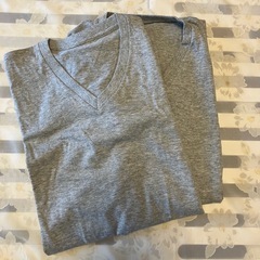 ワークマン　ＶネックＴシャツ  Ｌ  グレー【Ｆ】の画像