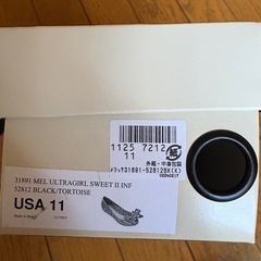 新品未使用　メリッサ　リボン付きラバーシューズ　 17センチ　USA 11の画像