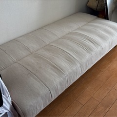 値下げ交渉あり1枚目はイメージ図　ソファベッド　折りたたみソファ　ベージュの画像