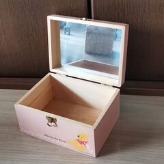 化粧箱。鏡付き。（木製/未使用）の画像