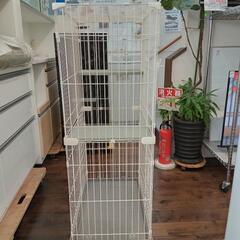 ★【ナフコ】スリムキャットケージ  2段   ホワイト  お掃除簡単  北九州天輔店頭販売のみの画像