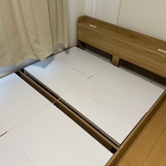 収納付き ダブルサイズ　ベッドフレームの画像