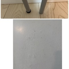 ニトリ　ダイニングテーブル&チェア2脚　傷ありの画像