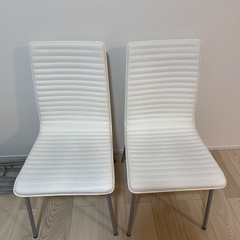 ニトリ　ダイニングテーブル&チェア2脚　傷ありの画像