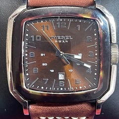 ディーゼル DIESEL 腕時計  稼働 クオーツ　ブラウン　革ベルト　の画像