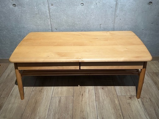 定価3.4万円 ローテーブル リビングテーブル センターテーブル 無垢材 ナチュラル 北欧