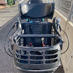 【前タイヤパンク・現状渡し】3人乗り自転車（子乗せ付き、電動無し）10,000円でお譲りします！【引越しのため】の画像