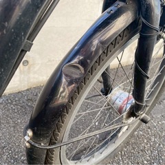 【前タイヤパンク・現状渡し】3人乗り自転車（子乗せ付き、電動無し）10,000円でお譲りします！【引越しのため】の画像