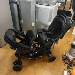 美品?】KATOJI ベビーカー? 二人でゴーDX レインカバー付 (オニキス