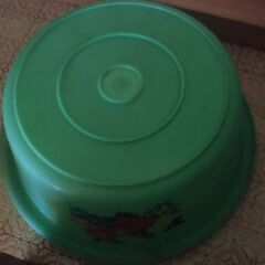 ●無料● 昭和レトロ プラスチック 洗い桶 グリーン 花柄 差し上げます。＊石川県＊美川より＊期間限定の画像
