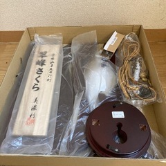 盆提燈　岐阜ちょうちん　1対2箱　木製　高級盆提燈の画像