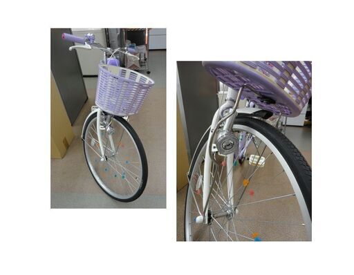 自転車中古 VELLFAST カゴリアキャリア付き 鍵新品 タイヤ26インチ