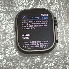 Apple Watch ultra2 ブラック バッテリー最大100％ 保障付きの画像